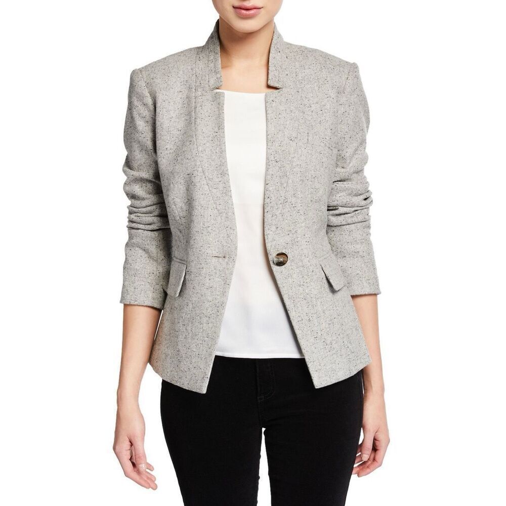 Veronica Beard Farley jacket marled gray blazer women's size 10